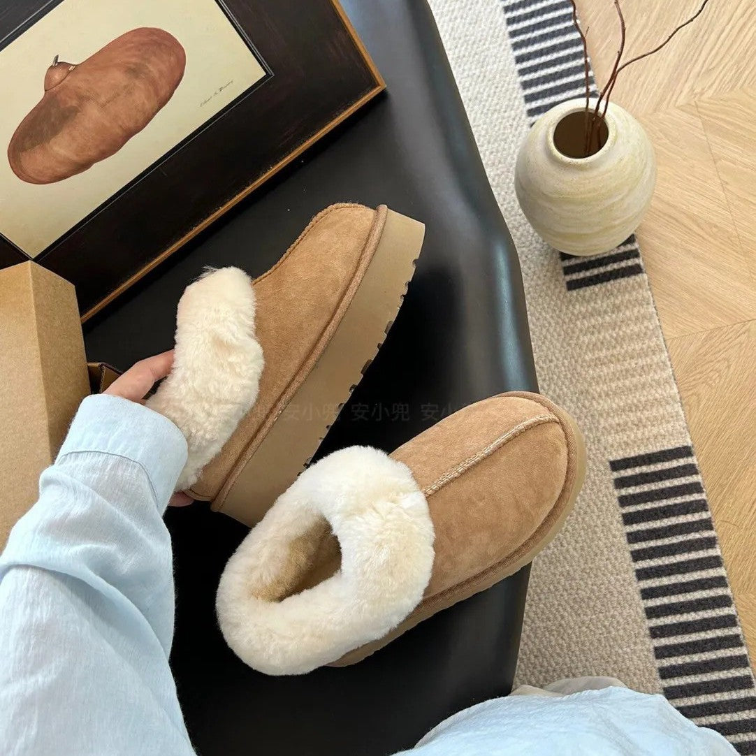 Thick-soled warm snow boots