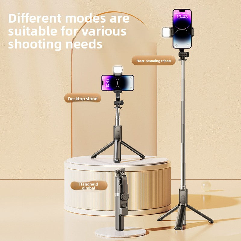 Bluetooth retractable tripod