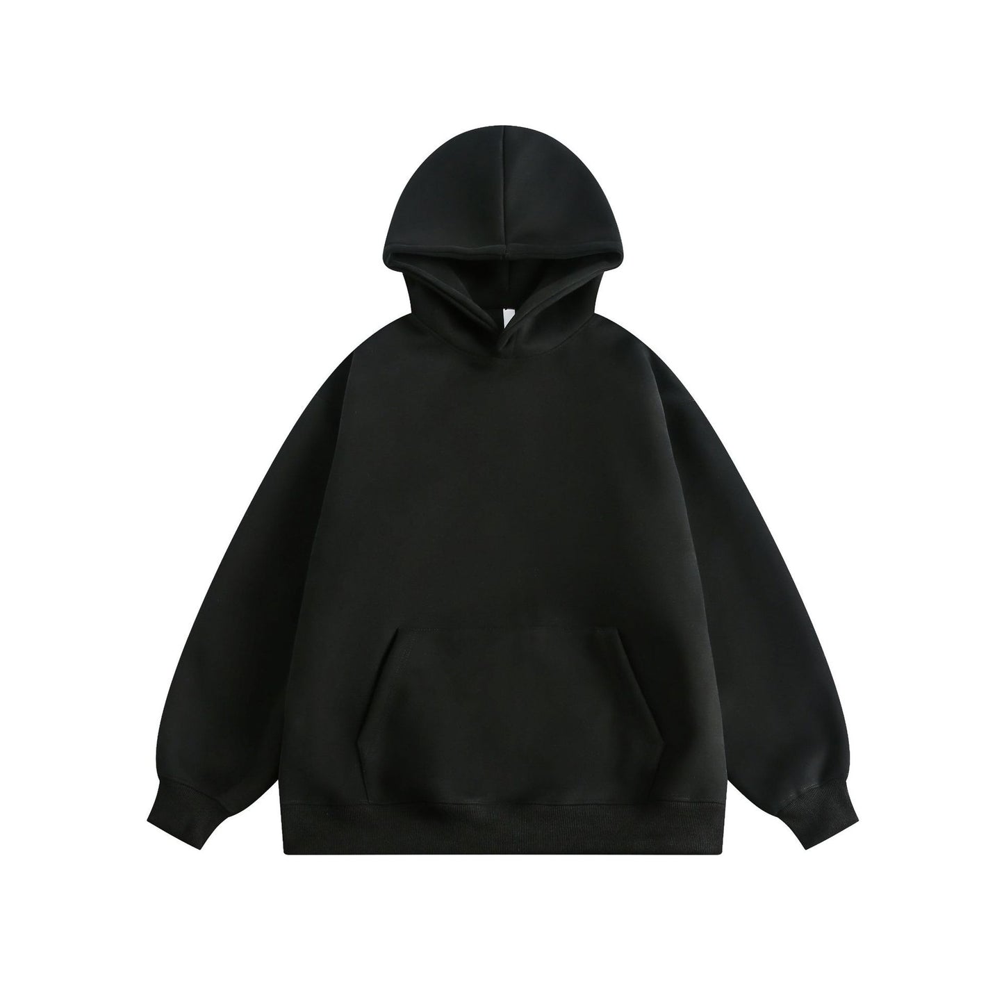 Solid-color hooded sweatshirt