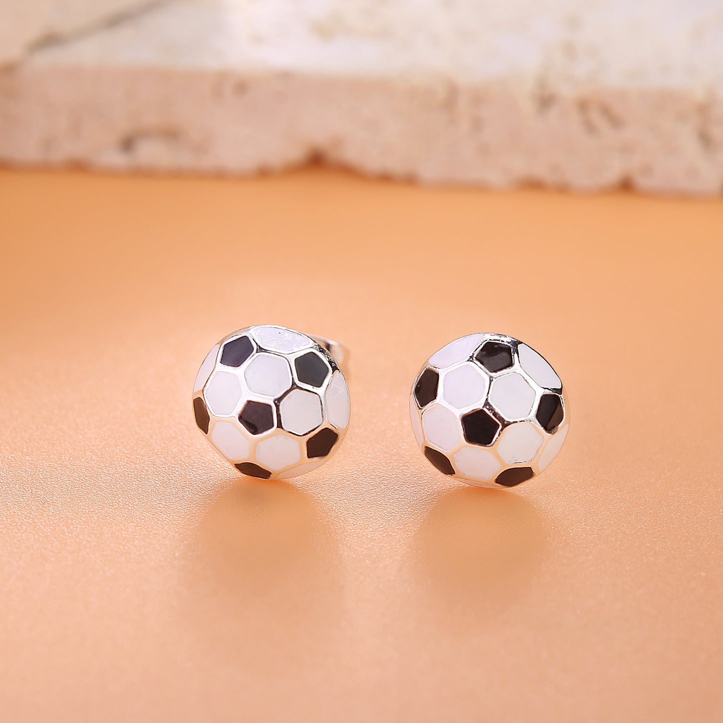 New Amazon Wholesale Sterling Silver Earrings Basketball Earrings Sports Earrings Football Copper Earrings Volleyball Baseball Earrings