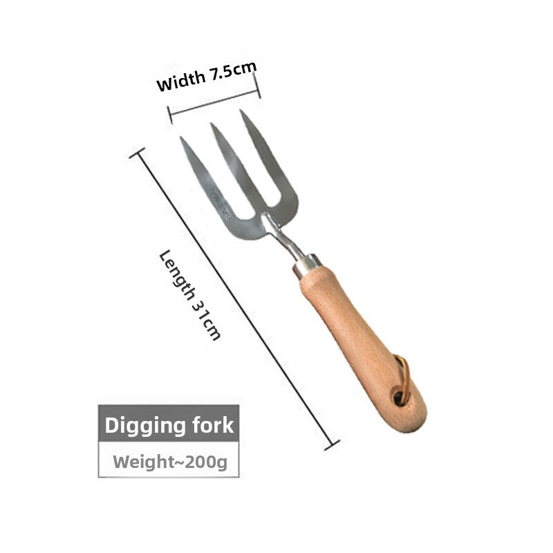 Stainless steel gardening tool set
