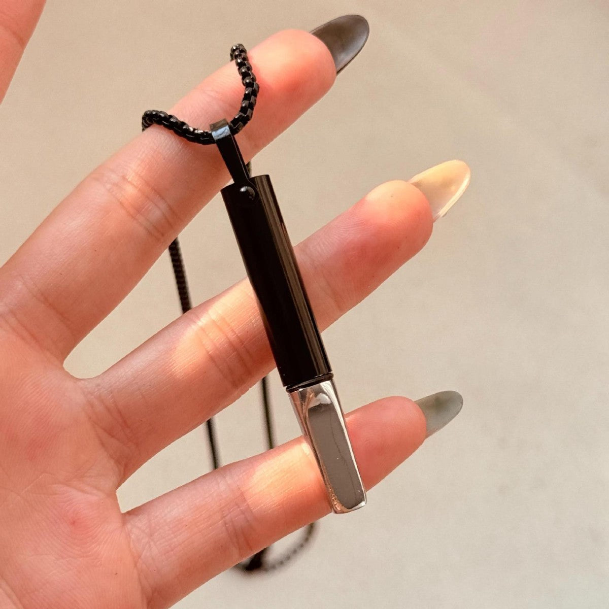 Elegant Titanium Steel Geometric Pendant Necklace