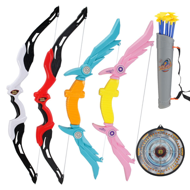 Children's Plastic Bow and Arrow Toy Set with Target