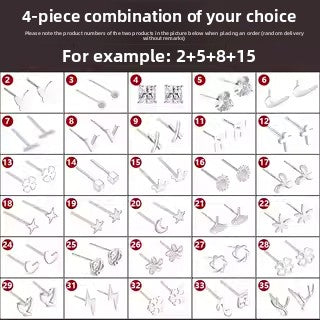 Sterling Silver Earrings for Women, Hypoallergenic Studs and Ear Sticks