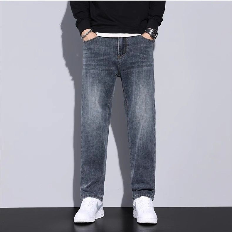 Retro straight-fit men's jeans