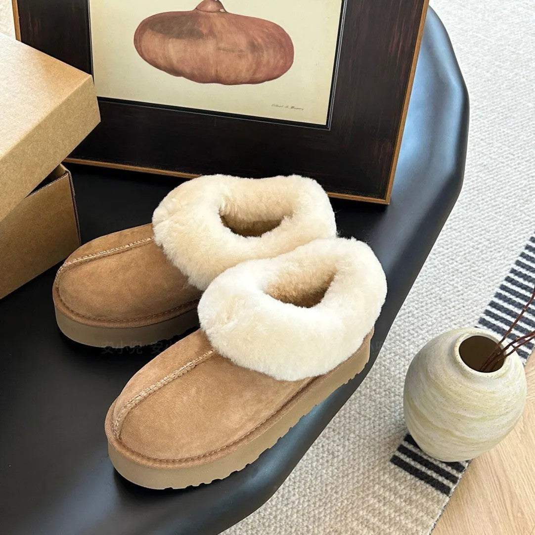 Thick-soled warm snow boots