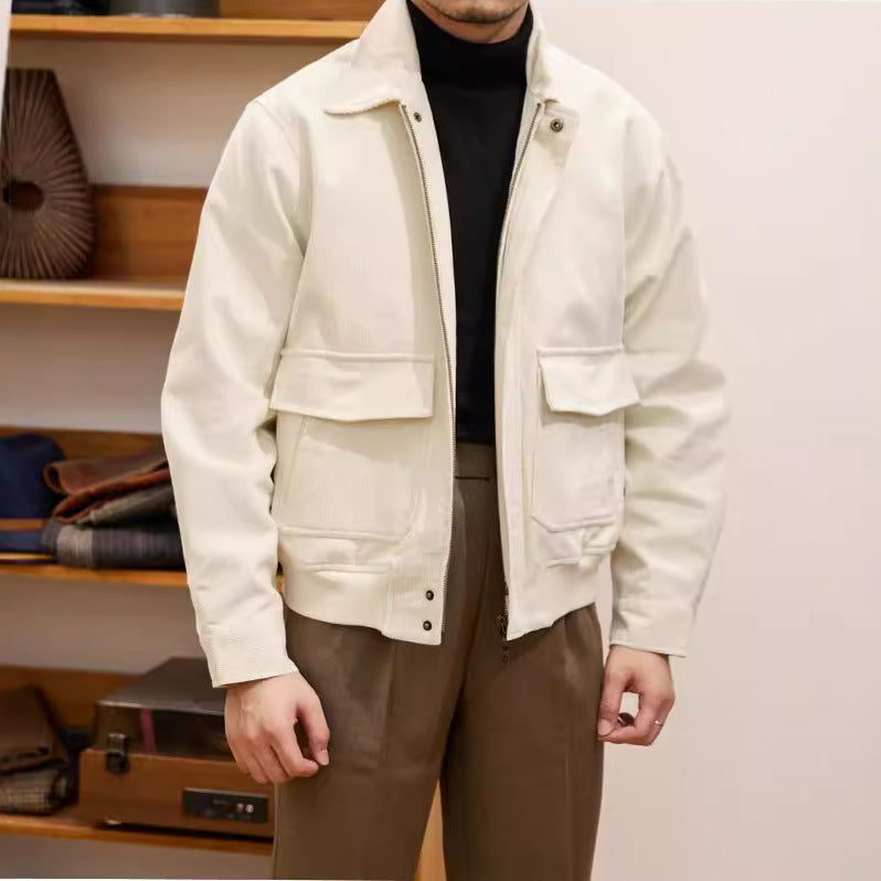 Autumn and winter casual men's corduroy jacket