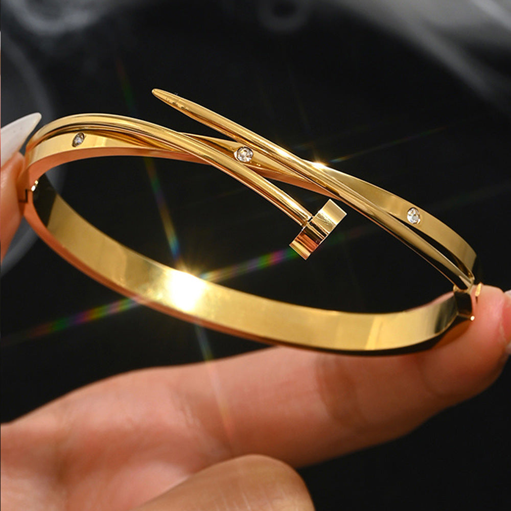 Fashion Stainless Steel Gold and Silver Bangles