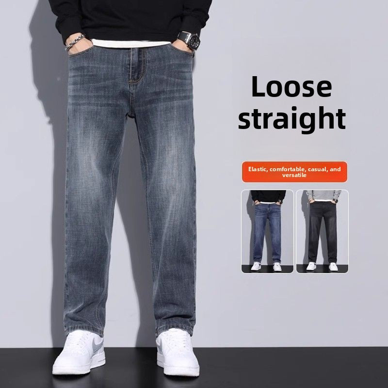 Retro straight-fit men's jeans