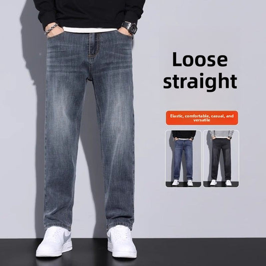 Retro straight-fit men's jeans