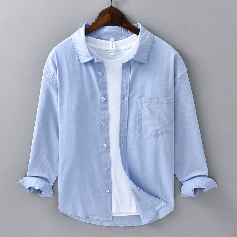 Men's Linen Long Sleeve Casual Shirt