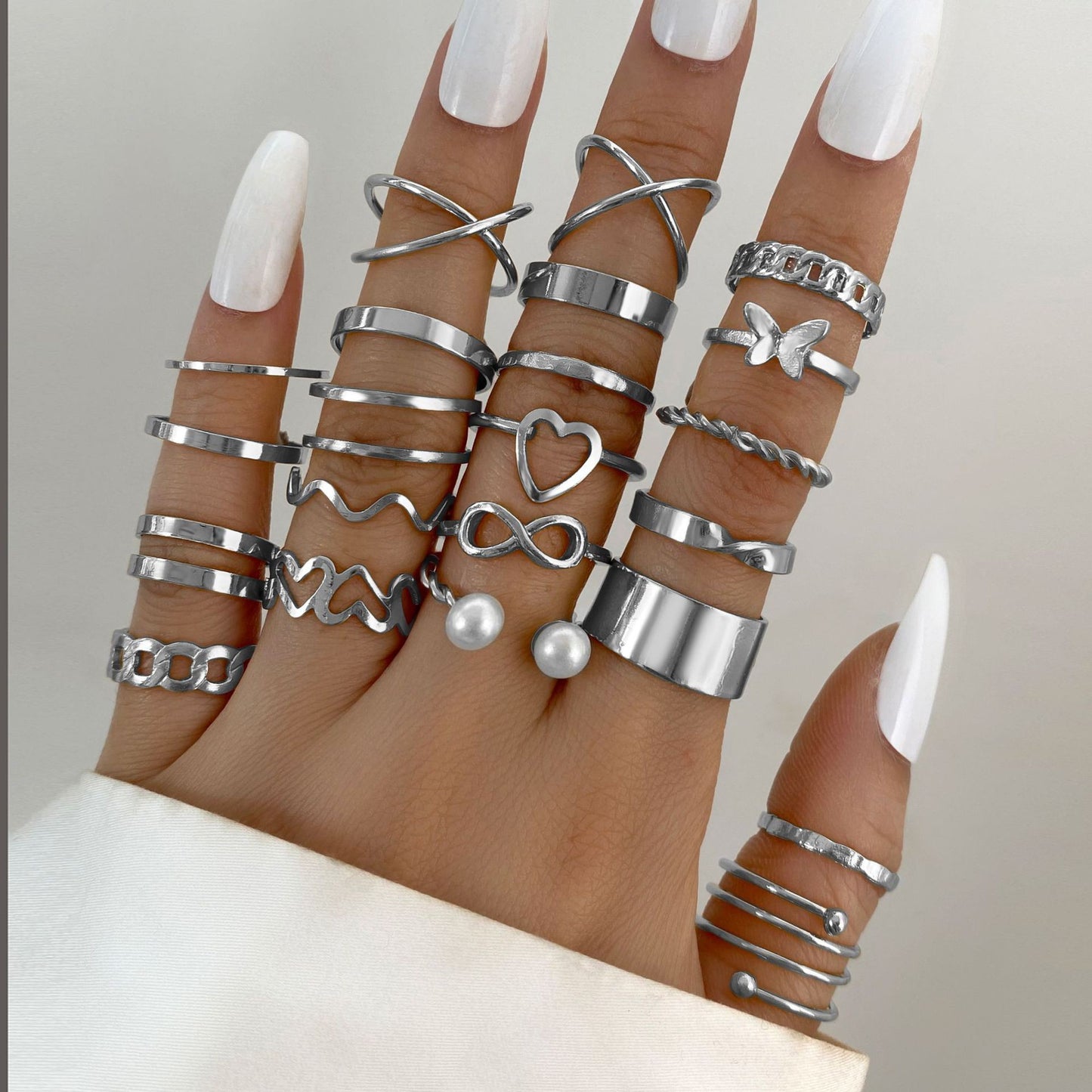 Open-ended ring set