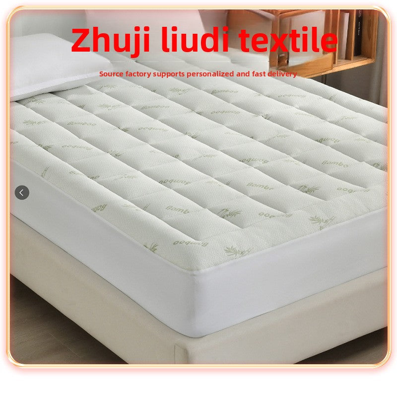 Quilted Bamboo Fiber Fitted Mattress Protector Sheet