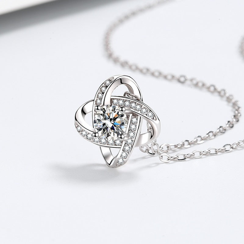 Four-leaf clover necklace pendant