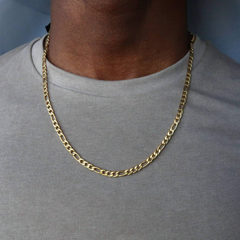 Metal Punk Chain Necklace for Men