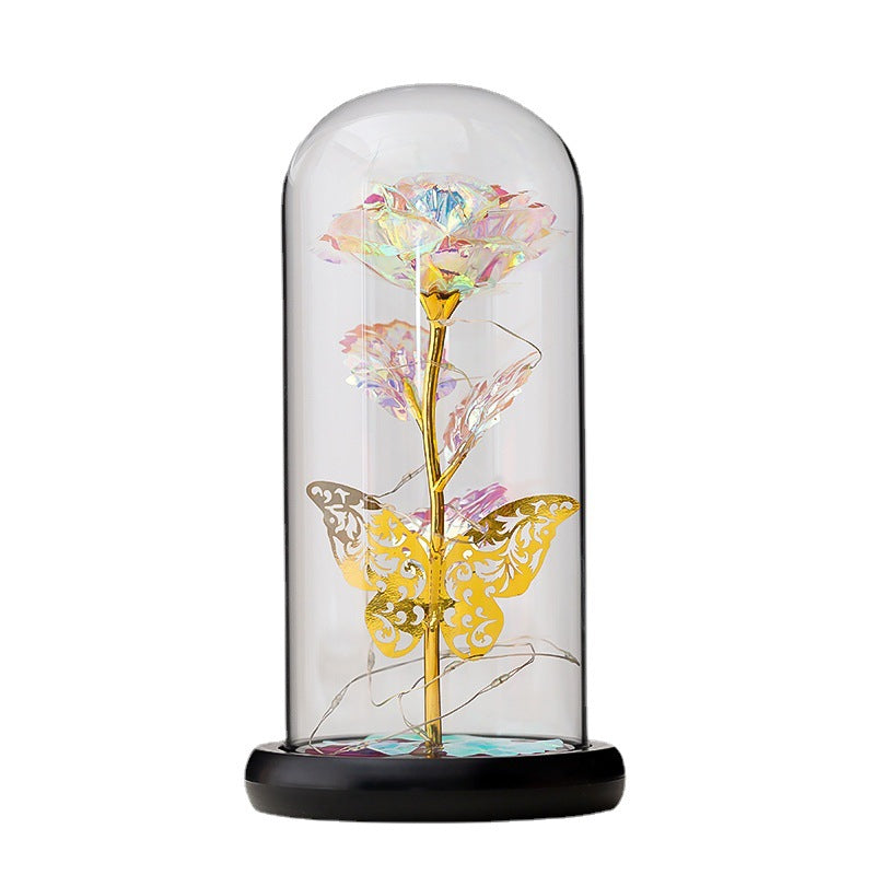 Eternal flower glass cover
