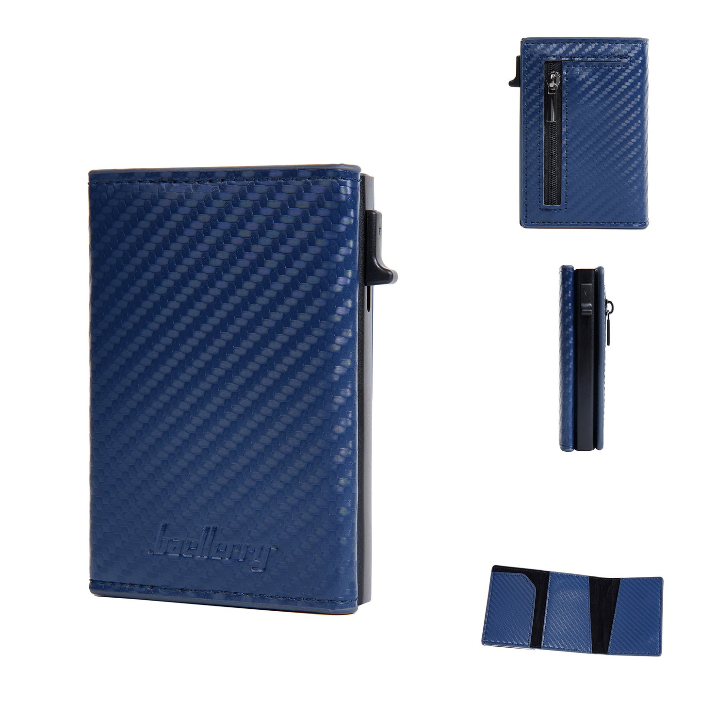 Automatic pop-up zipper carbon fiber magnetic clip for men