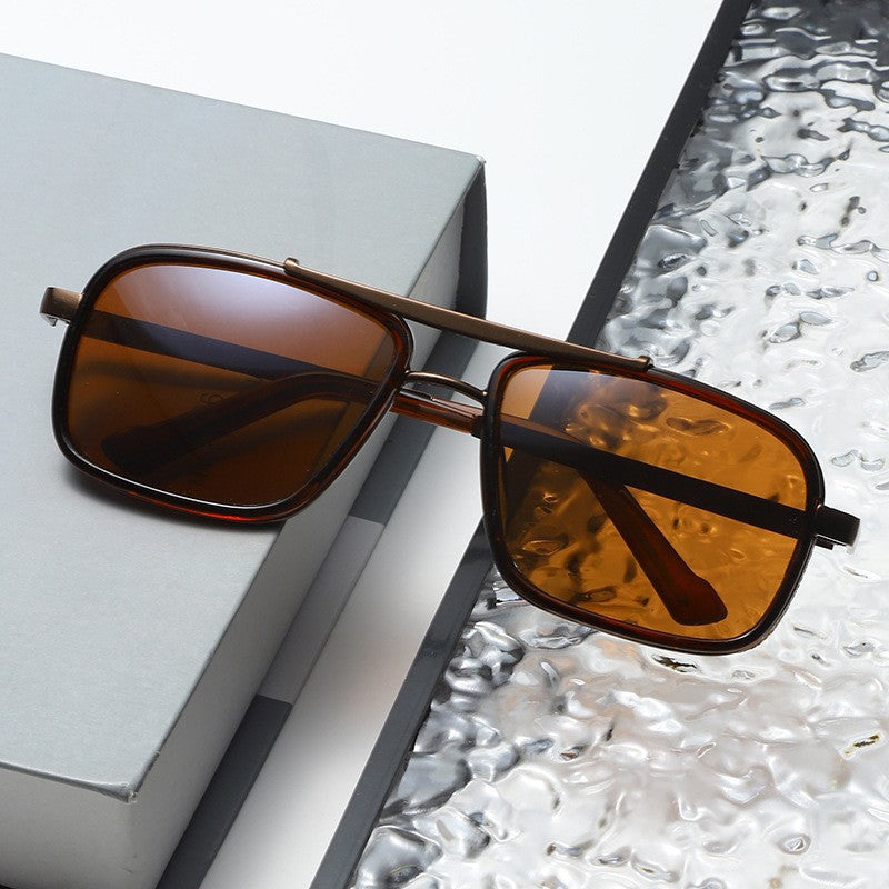 Thickened Edge Double Bridge Sunglasses