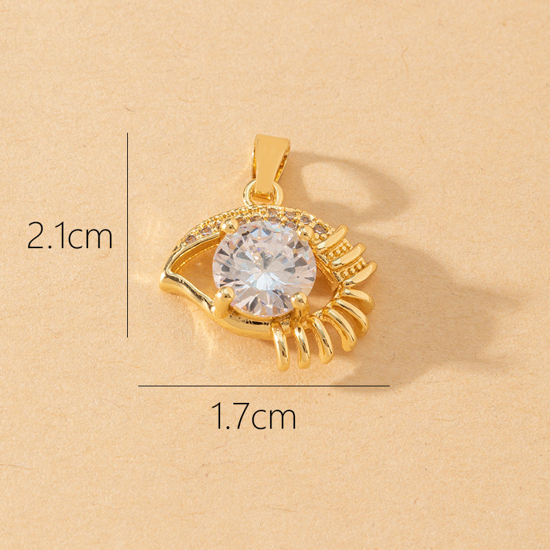 Devil's Eye Copper Pendant for DIY Jewelry