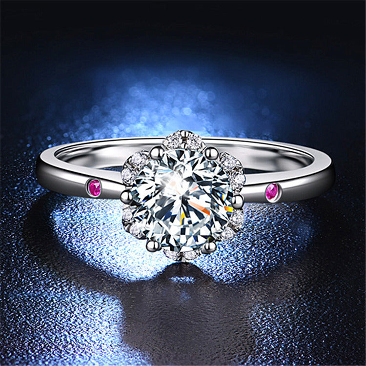 Morganite simple six-prong wedding ring