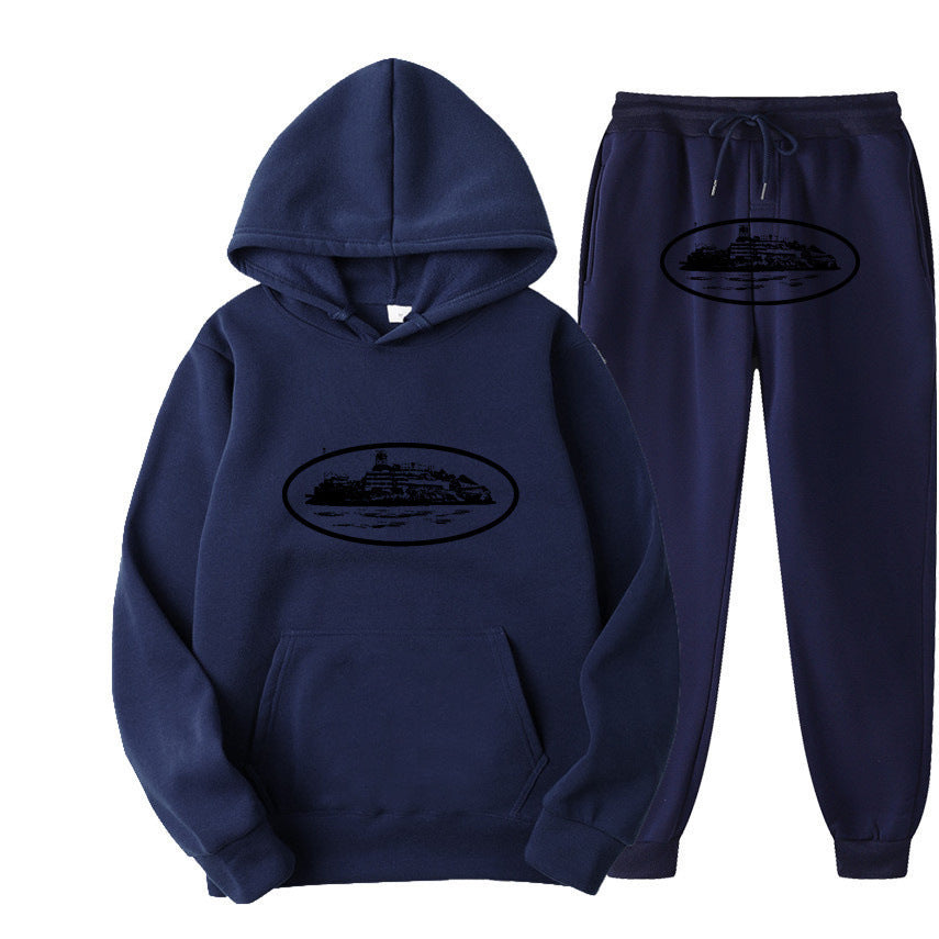 Loose hoodie set for trendy street wear