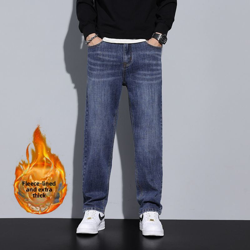 Retro straight-fit men's jeans