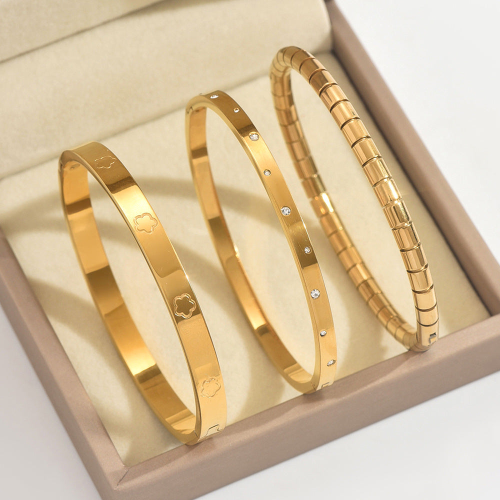 Fashion Stainless Steel Gold and Silver Bangles