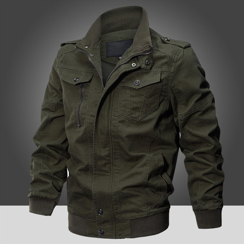 Men's Fleece-Lined Military Style Jacket