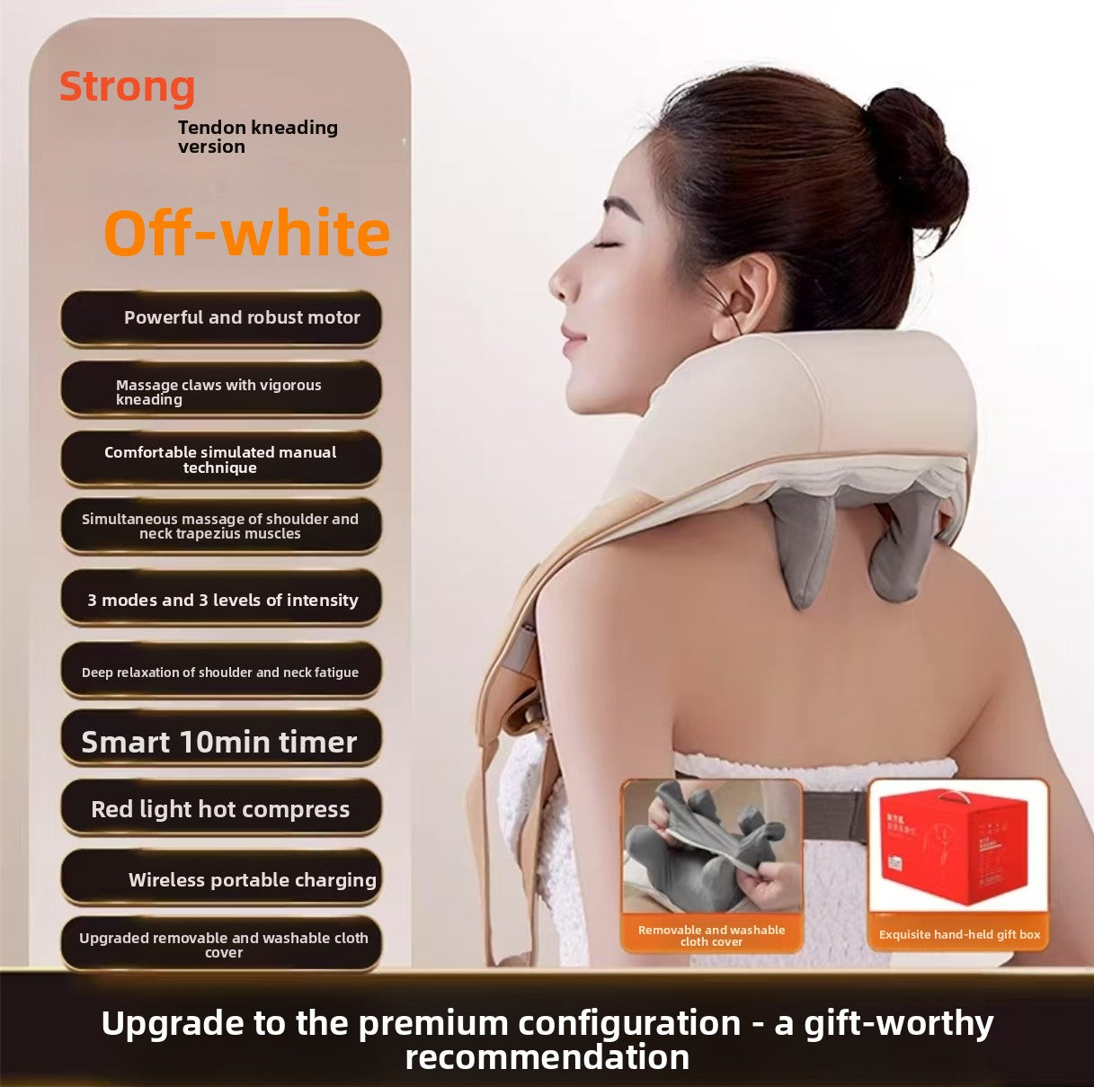 U-Shaped Neck and Shoulder Massager with Heat Therapy