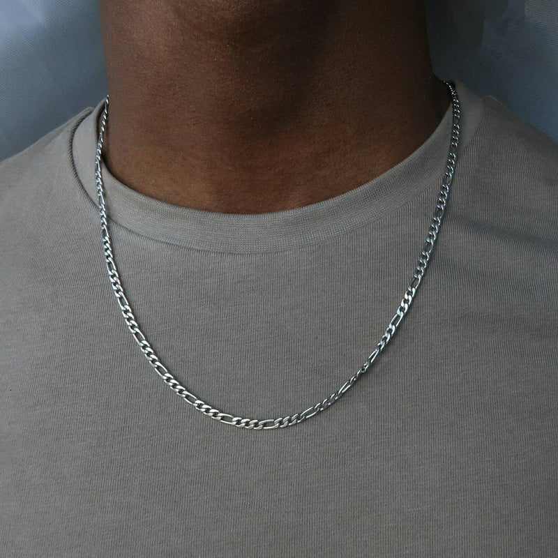 Metal Punk Chain Necklace for Men