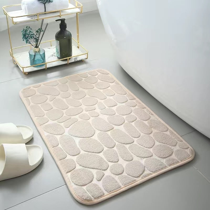 Coral Velvet Absorbent Bathroom Floor Mat Non-Slip Memory Foam Door Mat
