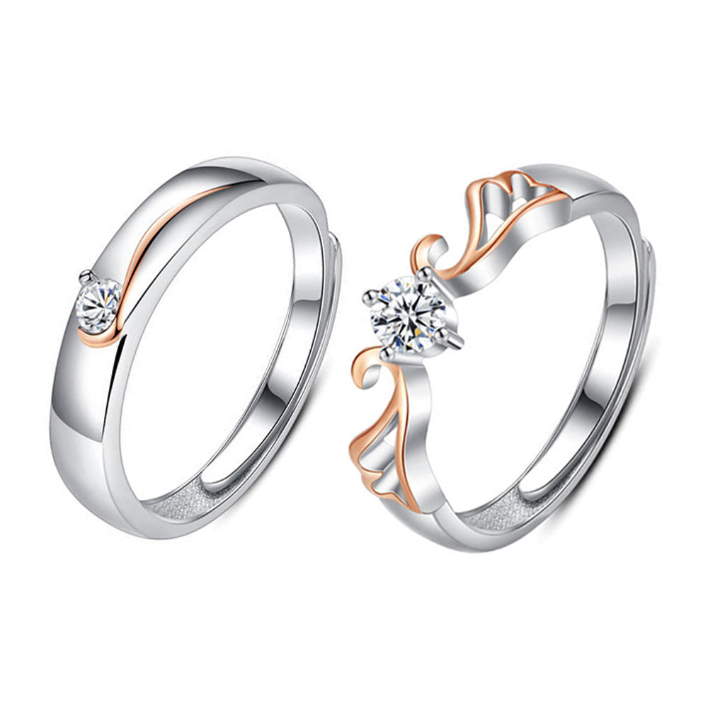 Silver Adjustable Couple Rings