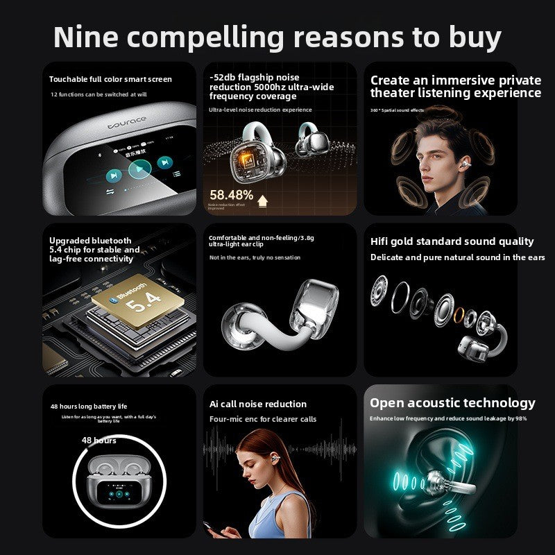 Wireless Bone Conduction Bluetooth Headphones