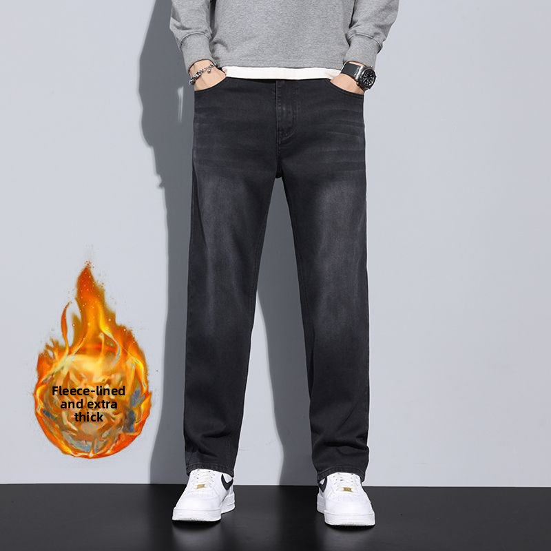 Retro straight-fit men's jeans