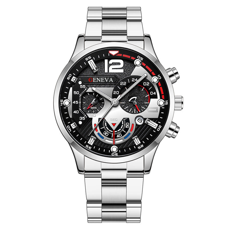 Stainless steel quartz watch for men