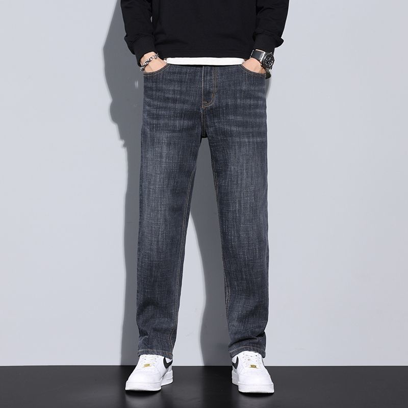 Retro straight-fit men's jeans