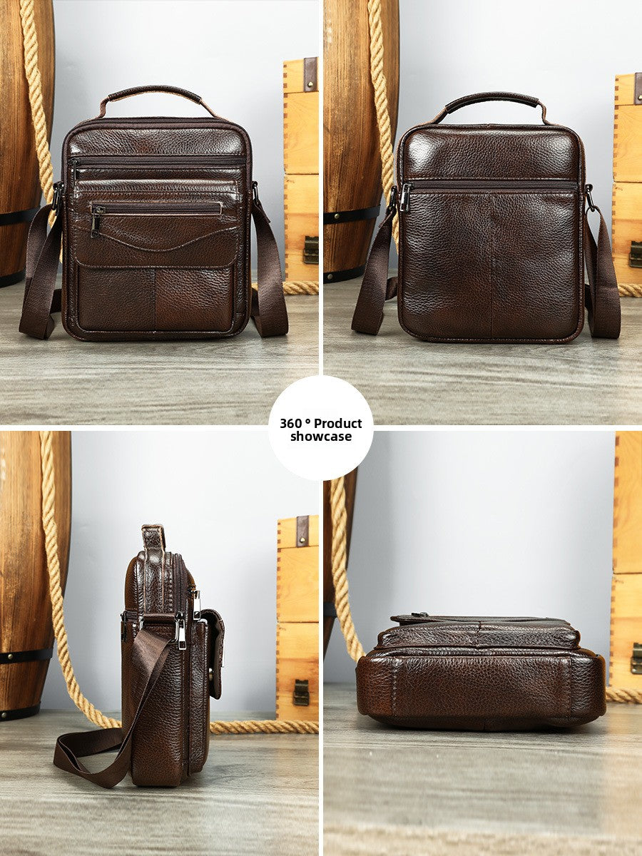 Men's Genuine Leather Shoulder Bag