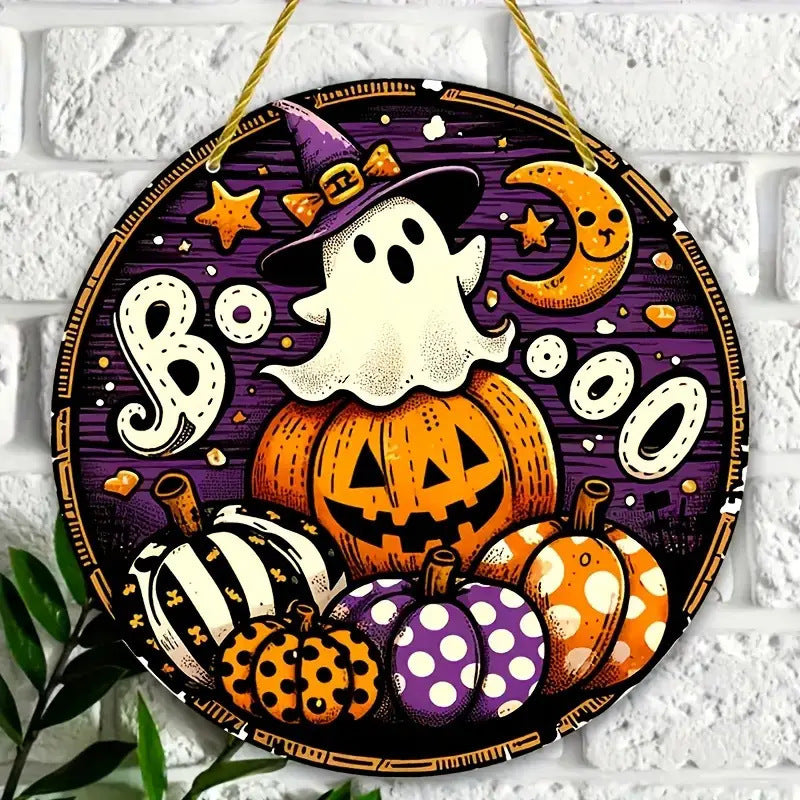 Halloween Stand Wooden Craft House Number Hanging Decoration