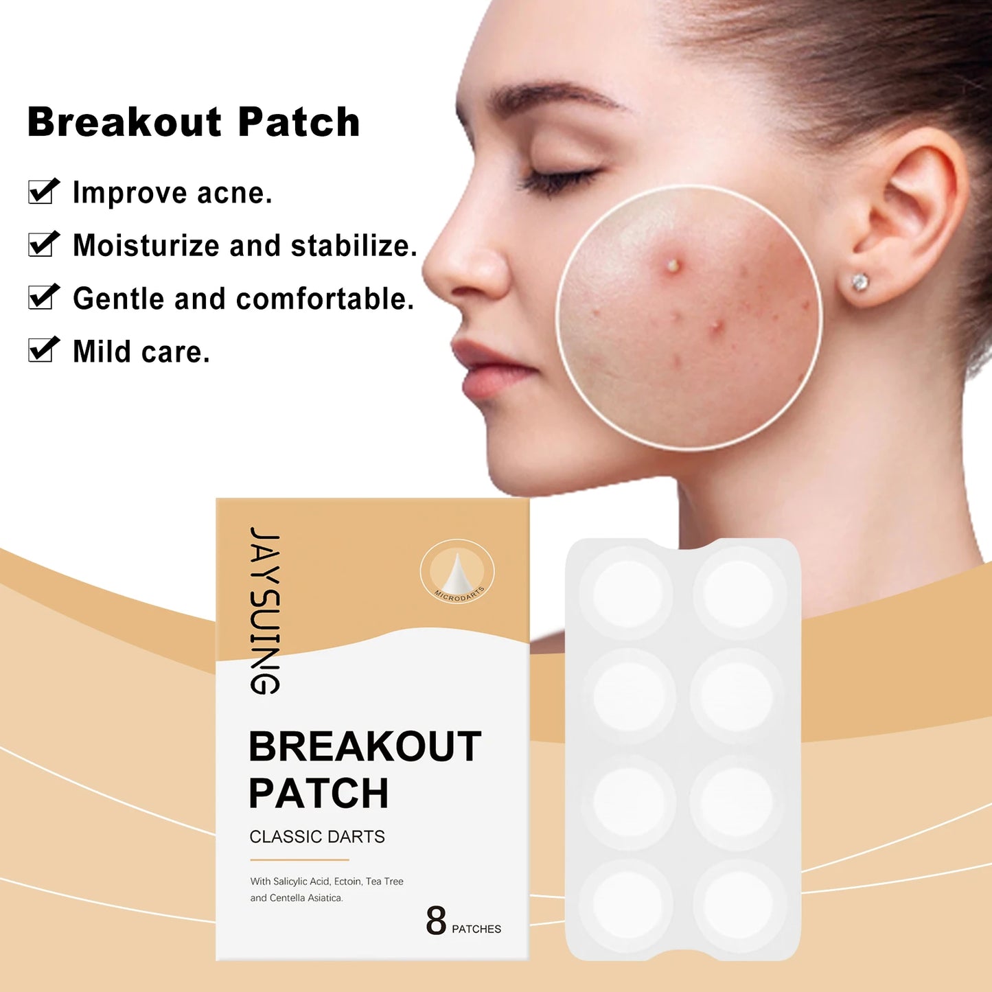 Large-Size Acne Patches Gently Cleanse And Care For Skin Hydrating And Moisturizing Improve Acne Daily Care Patches
