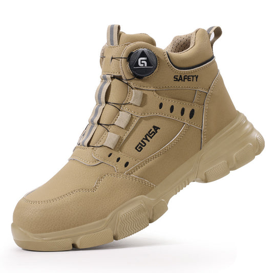 Men's Steel Toe Safety Shoes Anti-Puncture Lightweight with Smart Buckle