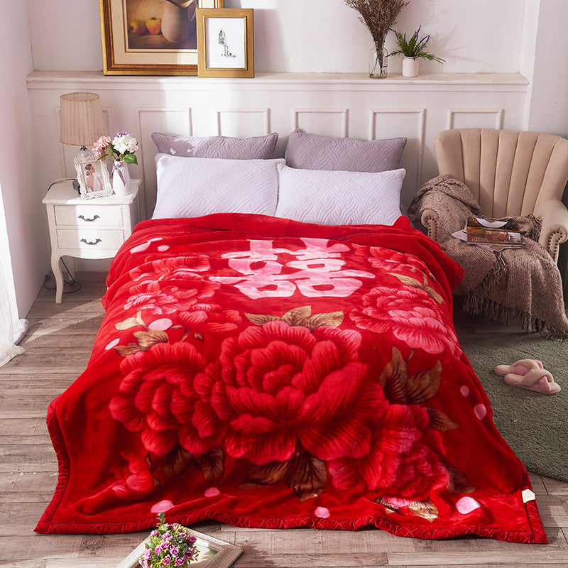 Thickened Raschel blanket