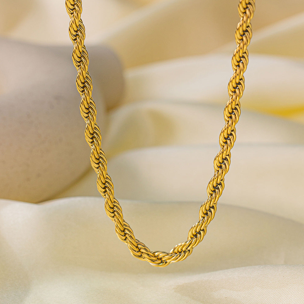 Fashion Titanium Steel Clavicle Necklace