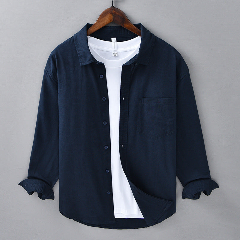 Men's Linen Long Sleeve Casual Shirt