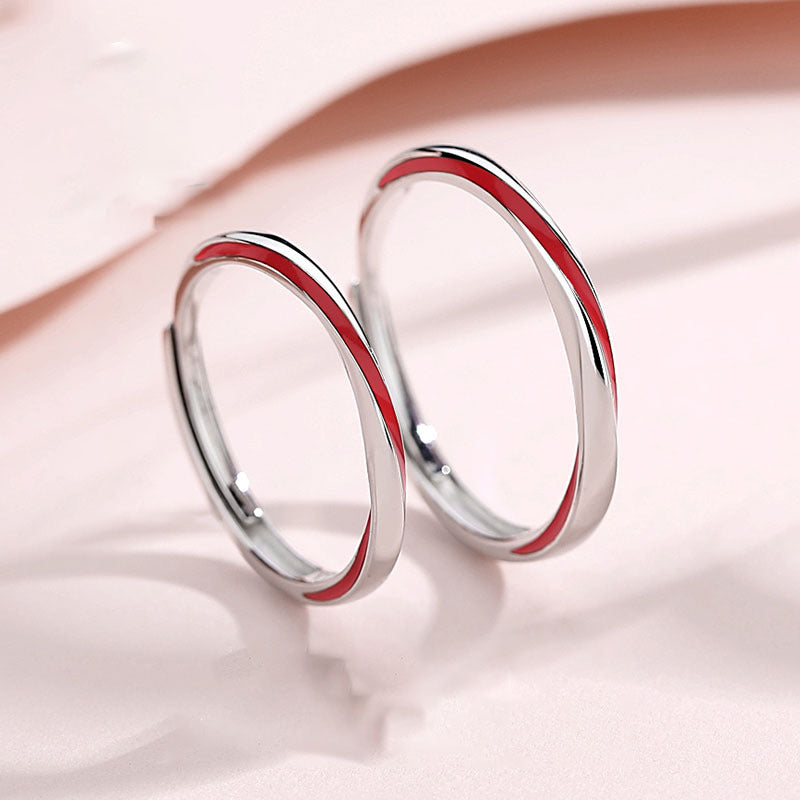 Silver Adjustable Couple Rings