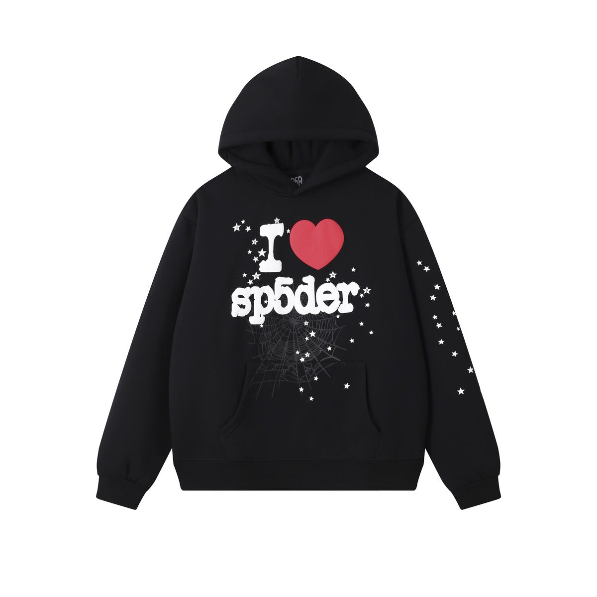 Loose fleece-lined hooded sweatshirt