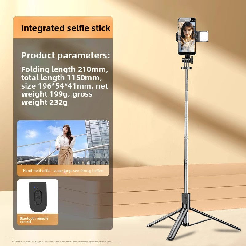 Bluetooth retractable tripod