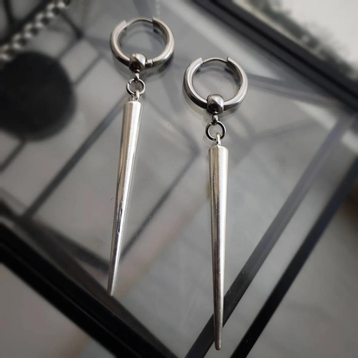 Women's Conical Pendant Earrings