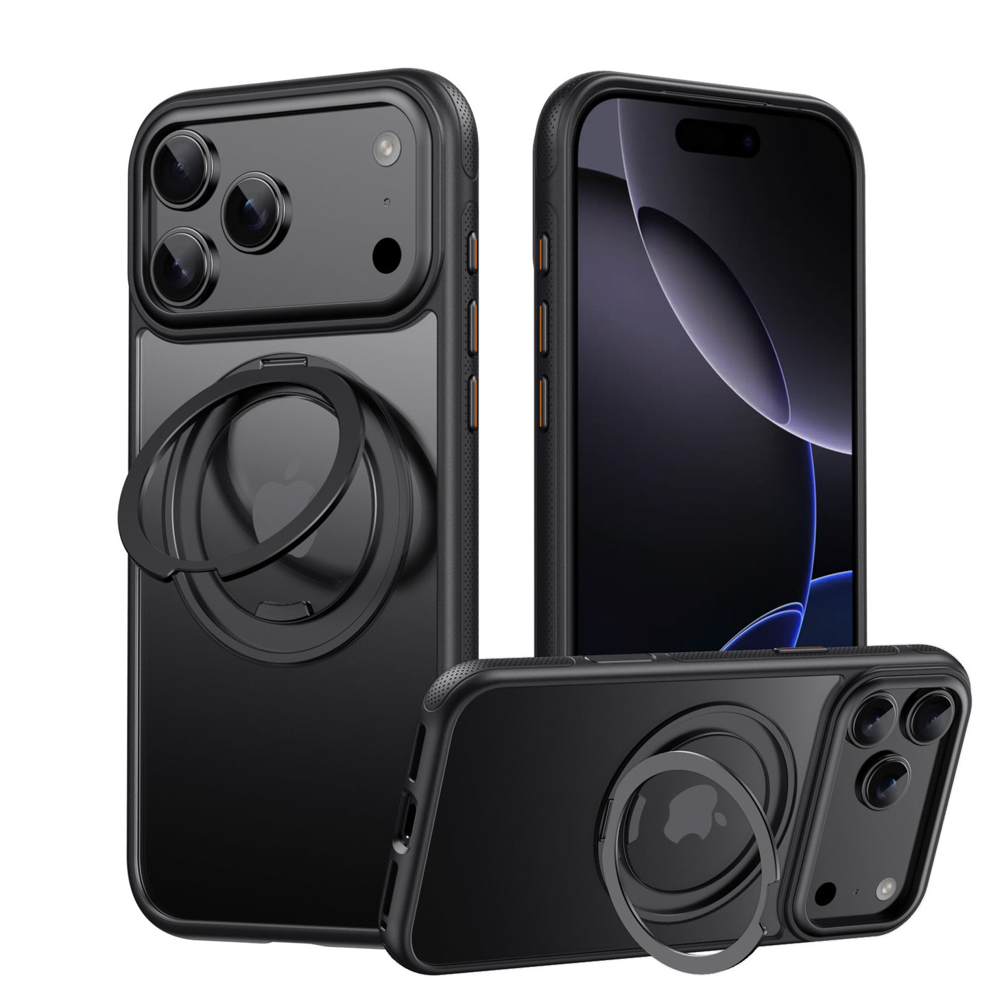 Magnetic 360 Rotating Gear Bracket Phone Case for iPhone