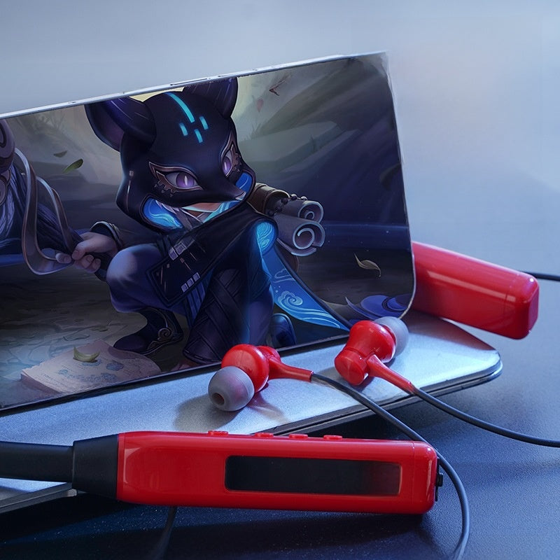 Digital Display Noise Reduction Bluetooth Neckband Headset