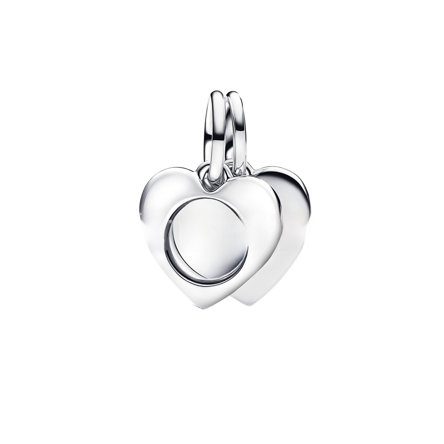 Fashion Heart Shape Silver Plated Pendant with Diamond